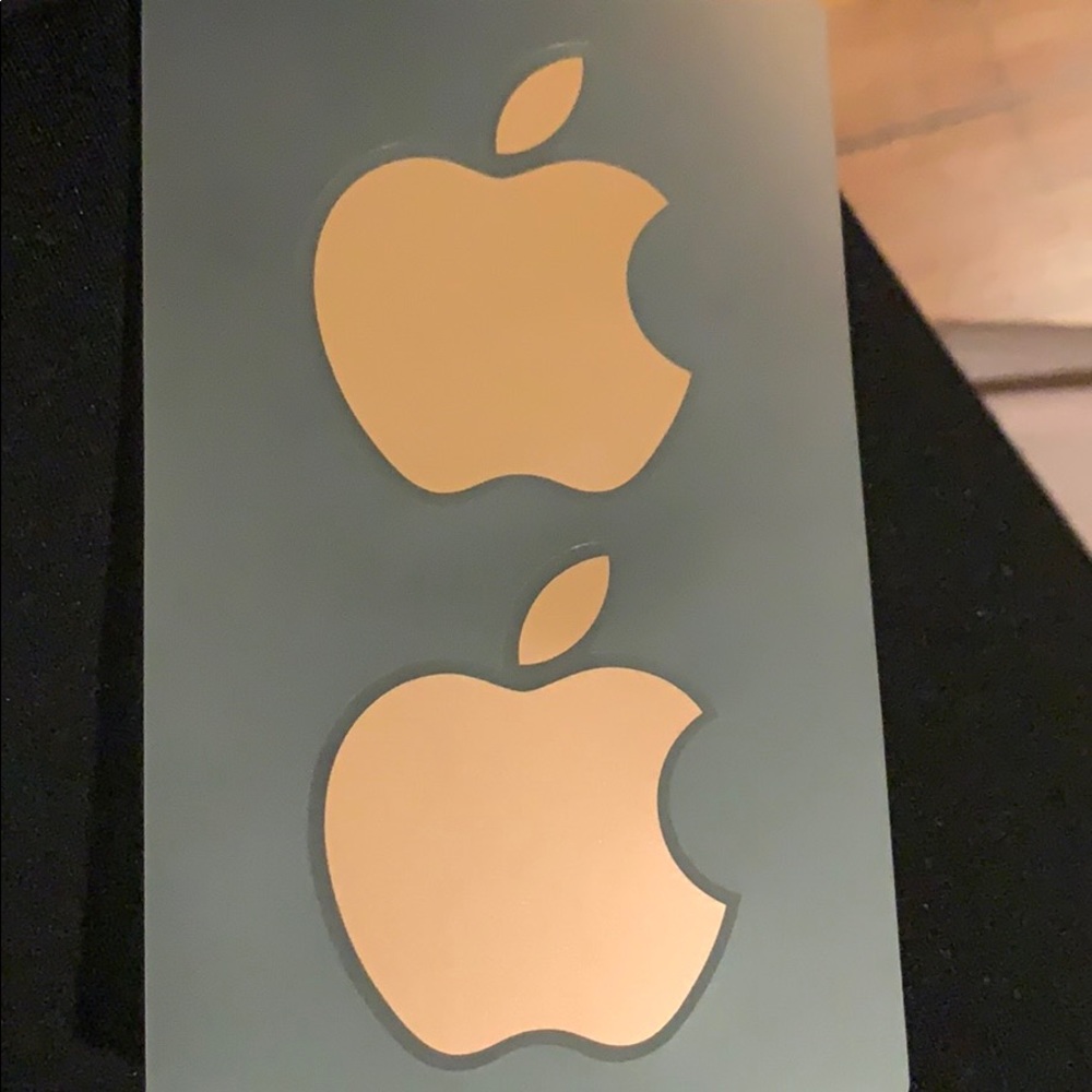 SOLD Rose Gold Apple Stickers
